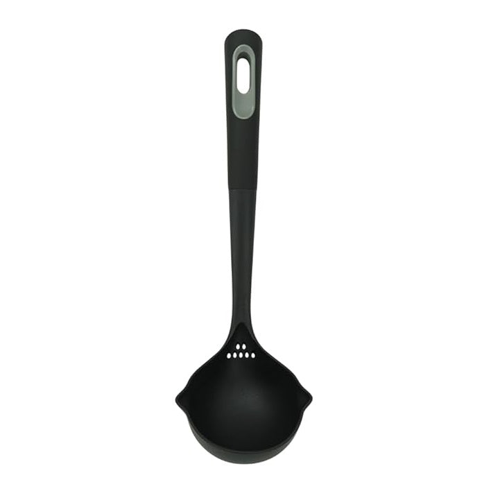 Prestige Ladle with Herb Stripper Black 50444 | 2 in 1 Function | Made From Durable Nylon | Easy Grip Soft Touch Handle for Comfort and Control | Heat Resistant to 210 Degree Celsius