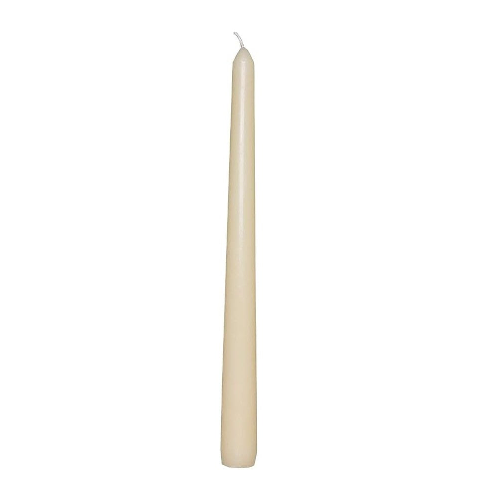 Prices Multi-Purpose Unscented Dinner Candles Ivory 25cm x 9.4cm x 4cm Pack of 10 CDD000616 | Long Burning Taper Candles | For Dining and Events
