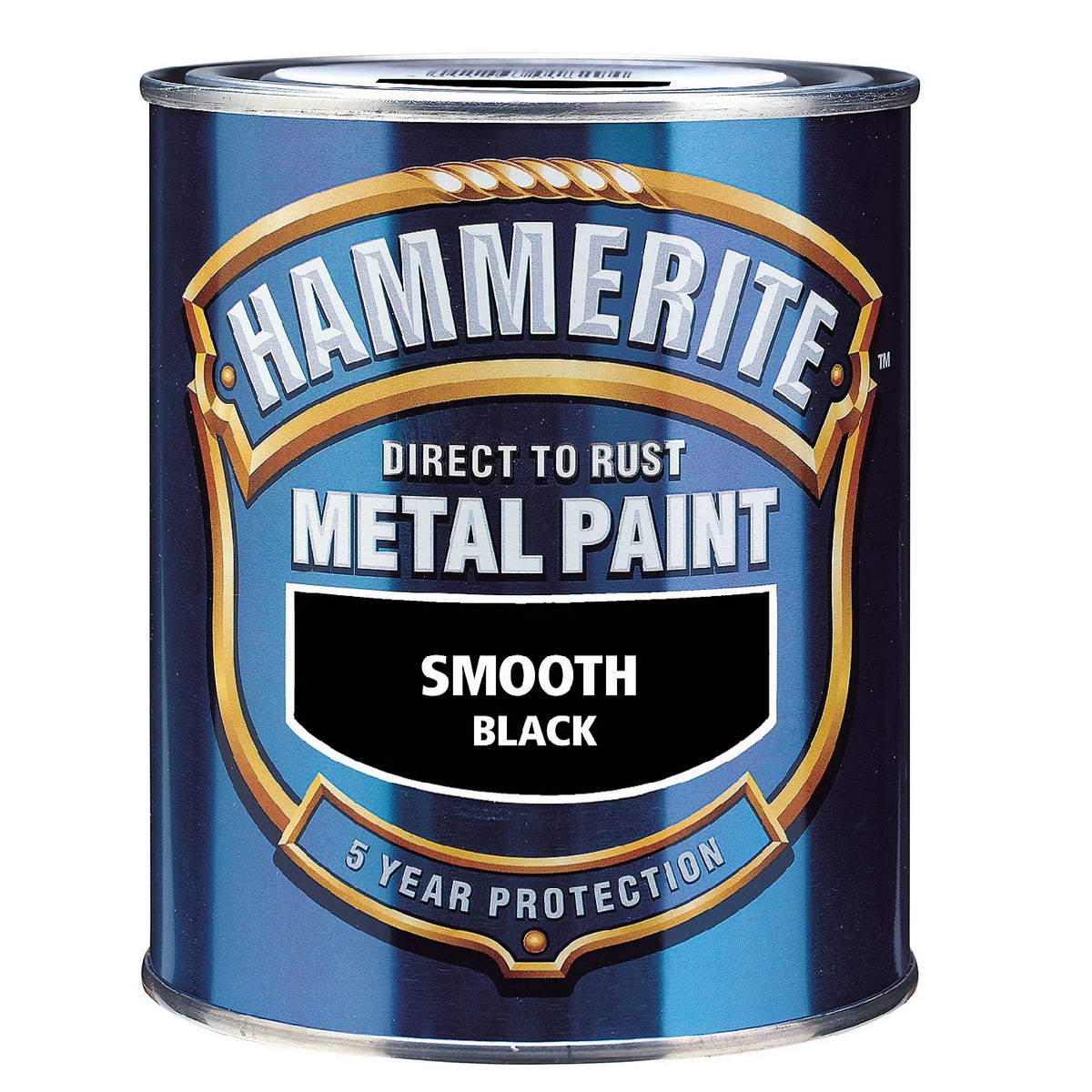 Hammerite Direct to Rust Metal Paint Smooth Black 750ml 5092966