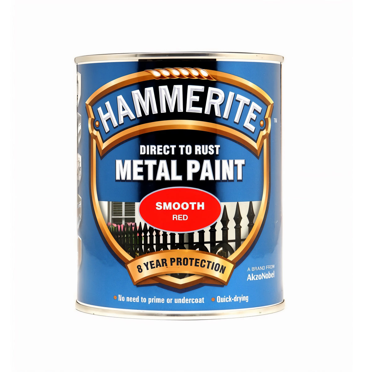 Hammerite Direct to Rust Metal Paint Smooth Red 750ml 5092824 | No Need to Prime or Undercoat | Quick Drying