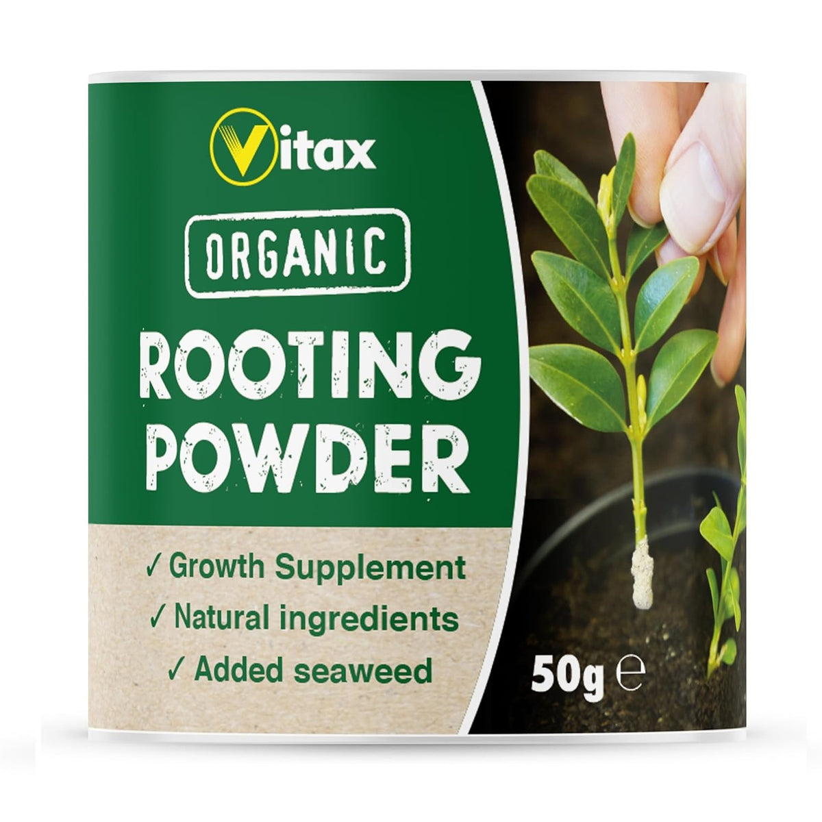 Vitax Organic Rooting Powder Brown 50g 50928446 | Growth Supplement | Natural Ingredients with Added Seaweed