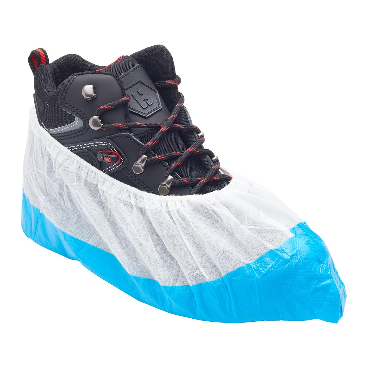 Blackrock Disposable Overshoes with Anti-Slip Sole White and Blue Pack of 5 PRDP010 | Waterproof Shoe Covers for Indoor Use | One Size Fits Most