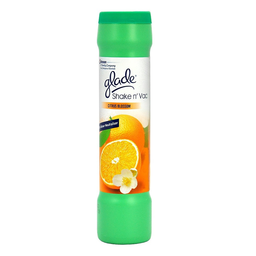 Glade Shake n Vac Citrus Blossom Multicoloured 500g 92200 | Odour Neutraliser | For Home and Office Use
