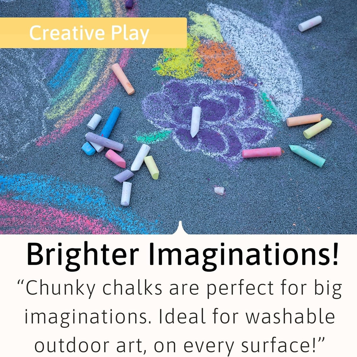 Artbox Coloured Chalks Multicoloured Pack of 12 1209 | Dust-Free Chalk Sticks | For Blackboard and Pavement | Non-Toxic | Ideal for Kids and Classroom Use