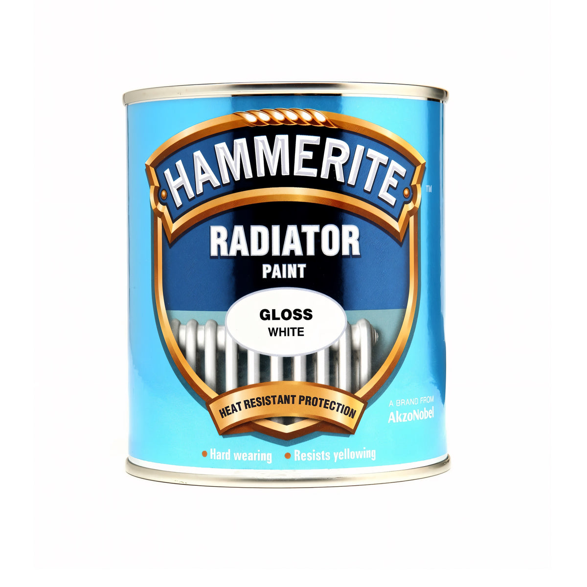 Hammerite Radiator Enamel Paint Gloss White 500ml HAM6701829 | Hard Wearing | Resists Yellowing | Heat Resistant Protection