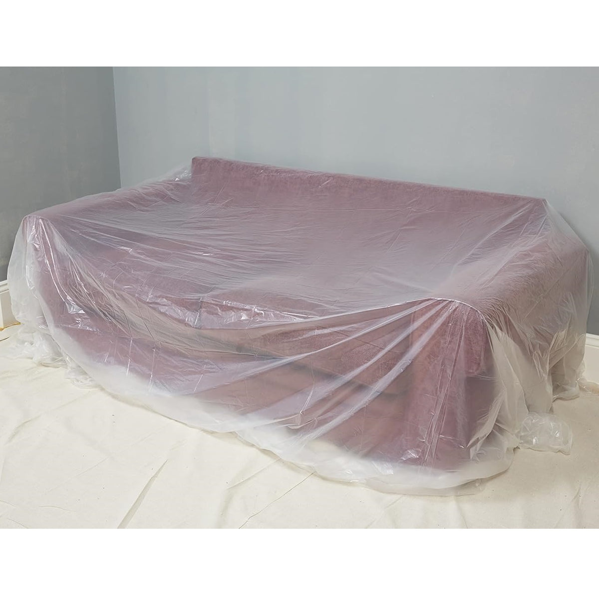 ProDec Polythene Dust Sheet Clear 3.7Mtr x 2.7Mtr PDPY001 | Lightweight-Waterproof and Dustproof | Protective Cover for Decorating and DIY Tasks