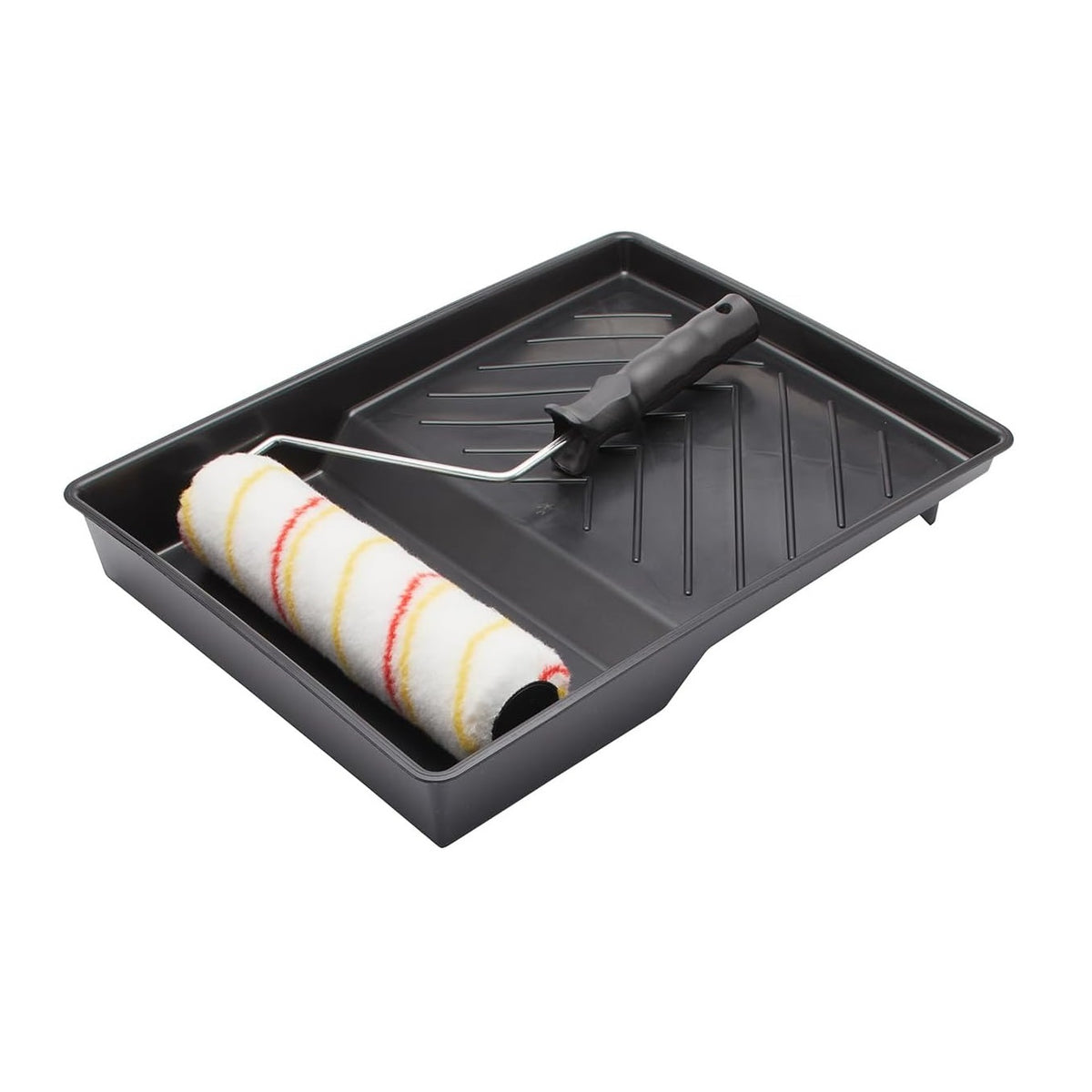 Rodo Fit For The Job Emulsion Roller and Tray Set Multicoloured 9-Inch PSET | For Smooth and Semi-Smooth Surfaces | Ideal for Walls and Ceilings