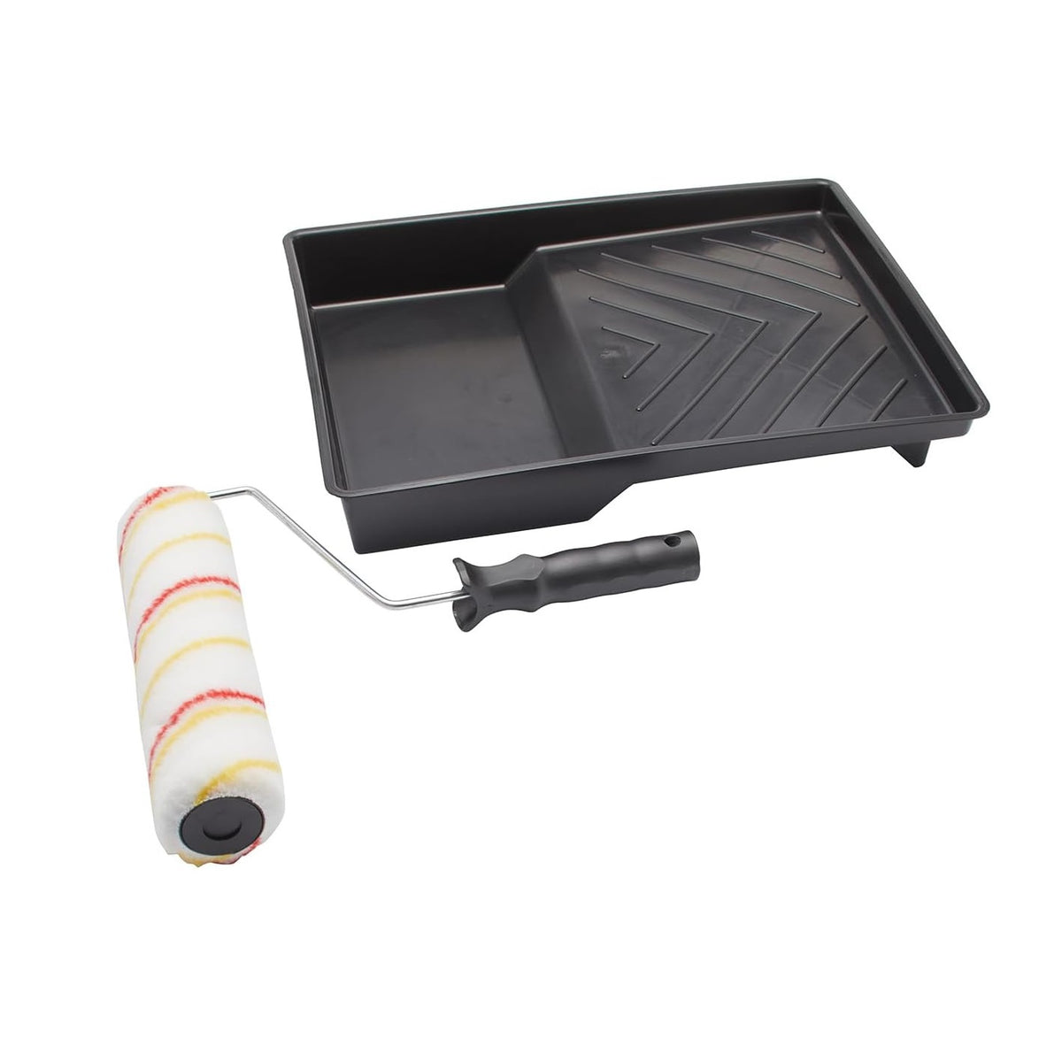 Rodo Fit For The Job Emulsion Roller and Tray Set Multicoloured 9-Inch PSET | For Smooth and Semi-Smooth Surfaces | Ideal for Walls and Ceilings