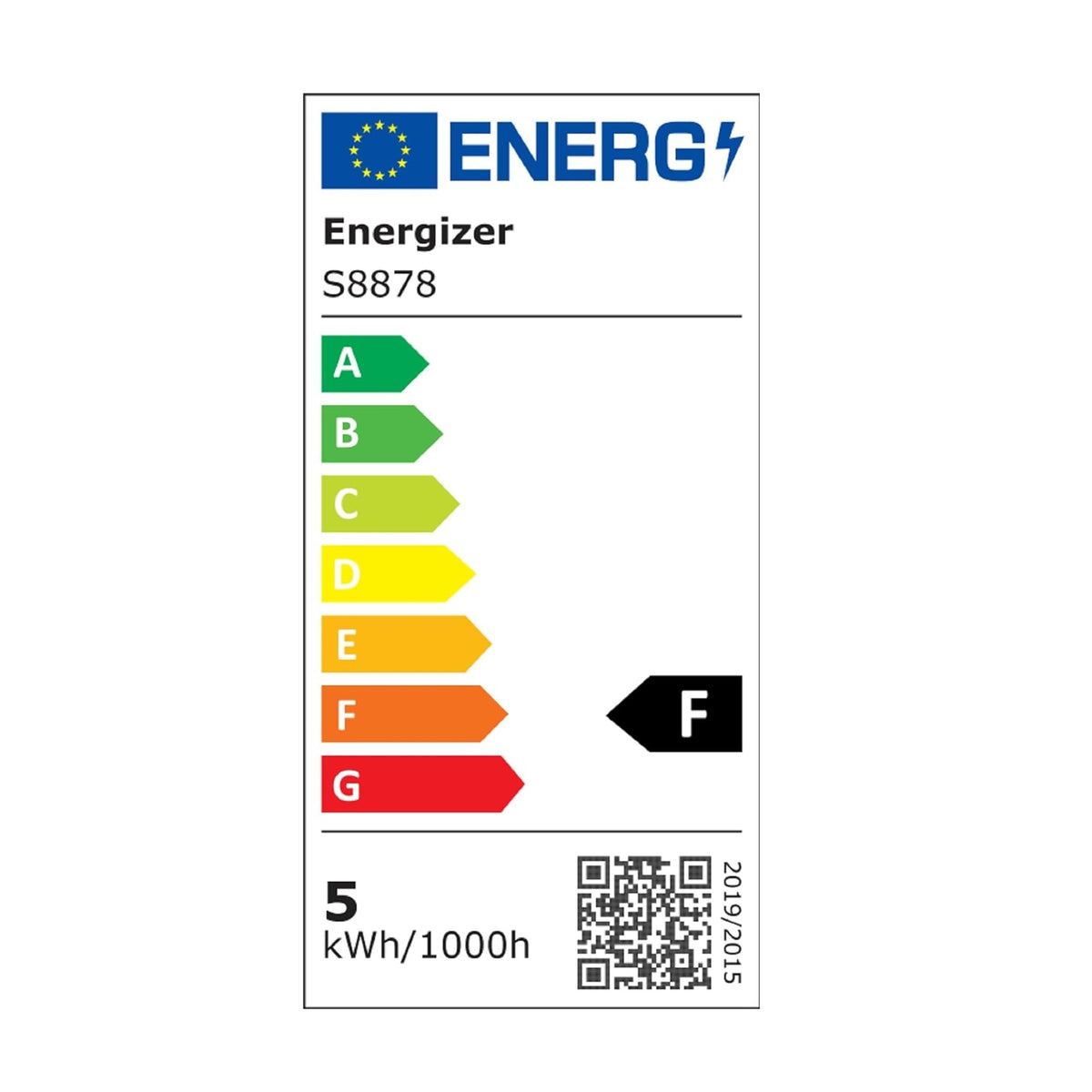 Energizer B15 SBC Non-Dimmable LED Candle Bulb 38mm x 110mm Warm White S8878 | 5.9W | 40W Equivalent | Opal Finish | Energy Saving Light Bulb