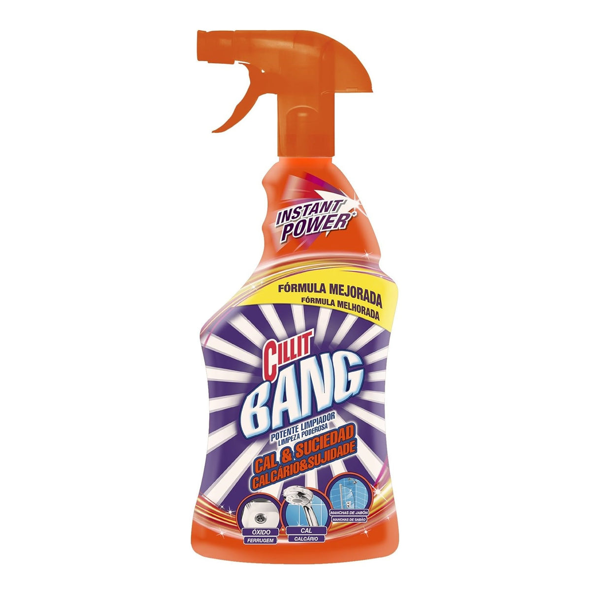 Cillit Bang Power Cleaner Spray Orange 750ml HOCIL038 | Limescale-Dirt and Grime Remover | Instant Power Formula | For Bathroom-Kitchen and Surfaces