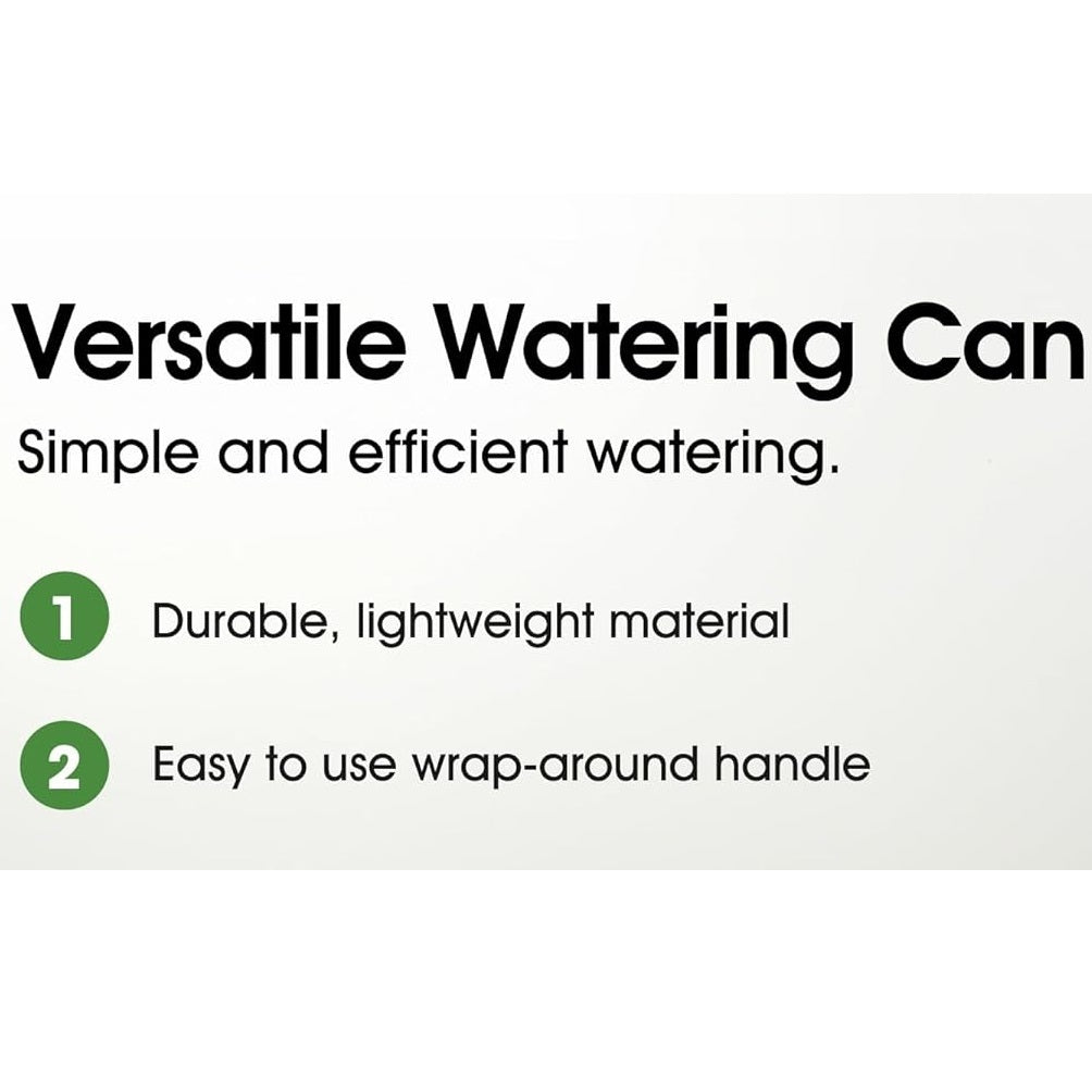 Whitefurze Plastic Garden Watering Can with Detachable Rose Green 7Ltr G28WC07G | Durable and Lightweight Material | Versatile Watering Can | Easy-Grip Handle | Ideal for Indoor and Outdoor Plant Watering