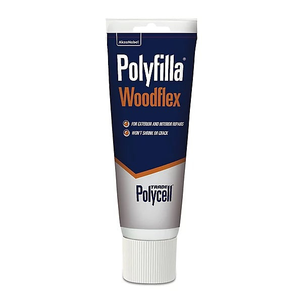 Polycell Trade Polyfilla Woodflex Filler Tube Multicoloured 330g 5085012 | Flexible Wood Repair Filler | For Interior and Exterior Use | Would Not Shrink or Crack