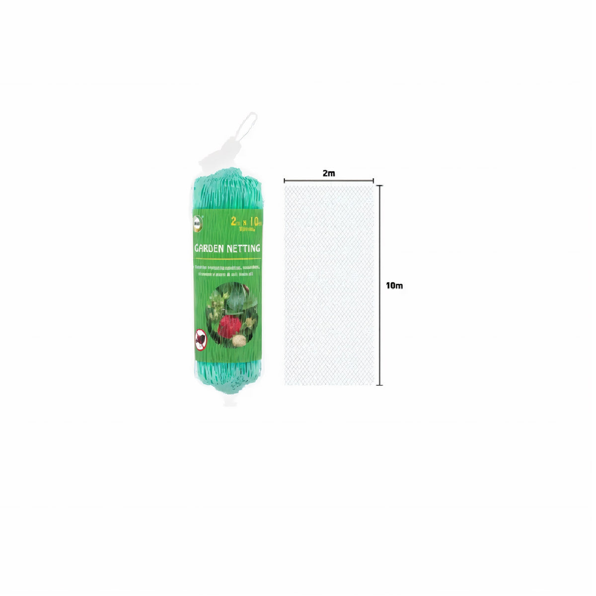 DID Garden Netting Green 2Mtr x 10Mtr GN6763 | Ideal for Protecting Seedlines - Vegetables - Strawberry Plants and Soft Fruits etc.
