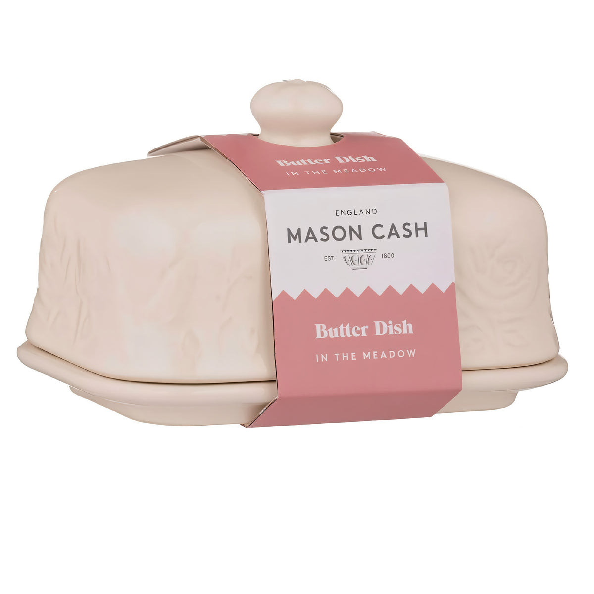 Mason Cash In The Meadow Butter Dish Beige 2002.316 | Dishwasher Safe