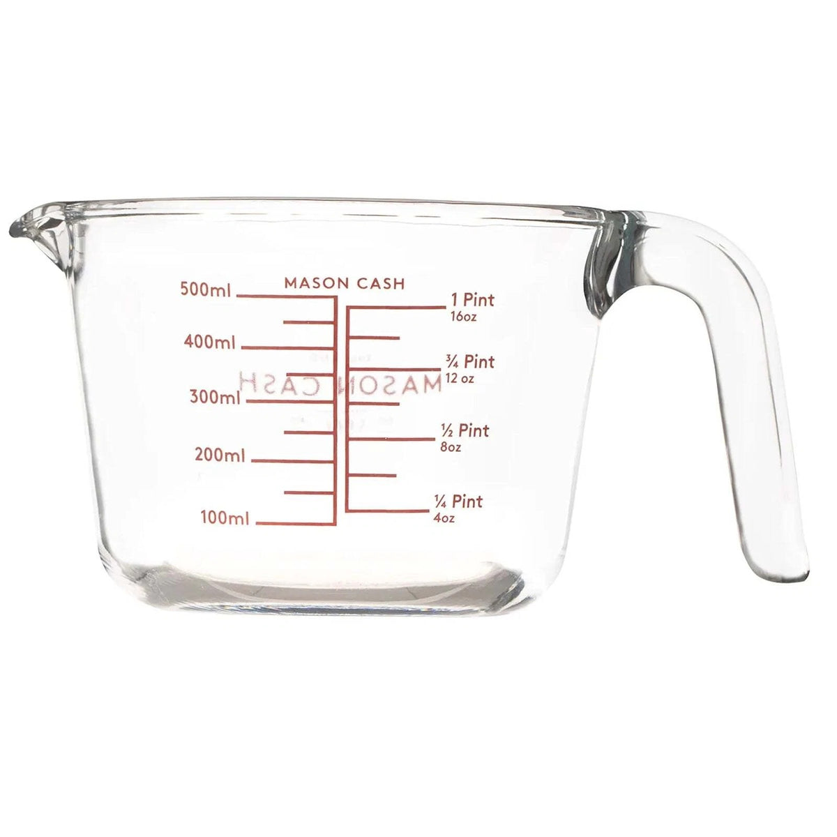 Mason Cash Classic Collection Measuring Jug Clear 0.5Ltr 2006.203 | Made from Borosilicate Glass | Dishwasher Safe | Microwave Safe