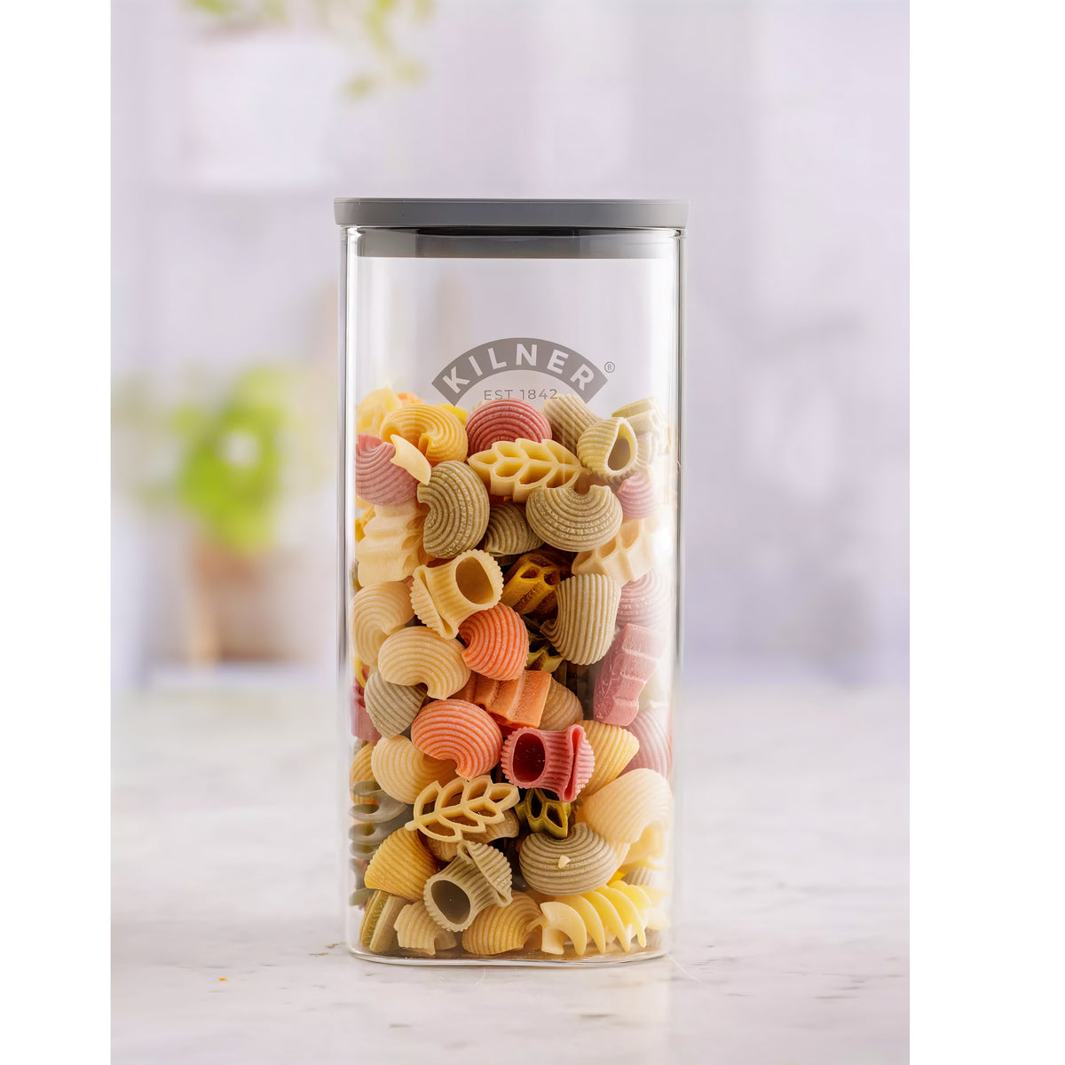 Kilner Square Fresh Storage Jar Clear 1.5Ltr 25.102 | Reuse | Refill | Recycle | Made to Last | Glass is Best