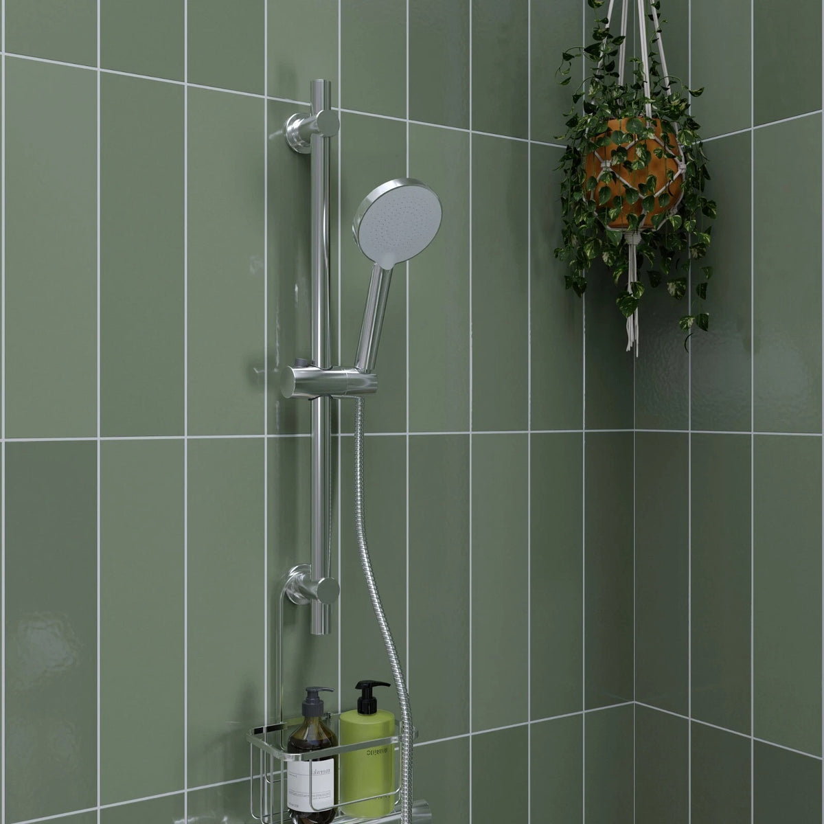 Croydex Presion Plus 1 Function Shower Handset Chrome AM303041 | Standard Shower Non Boosted | Presion Shower Boosted
