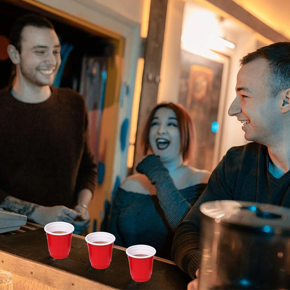 DID Plastic Shot Cups Red 60ml Pack of 20 PY0636 | Reusable | Ideal for Parties and Drinking Games