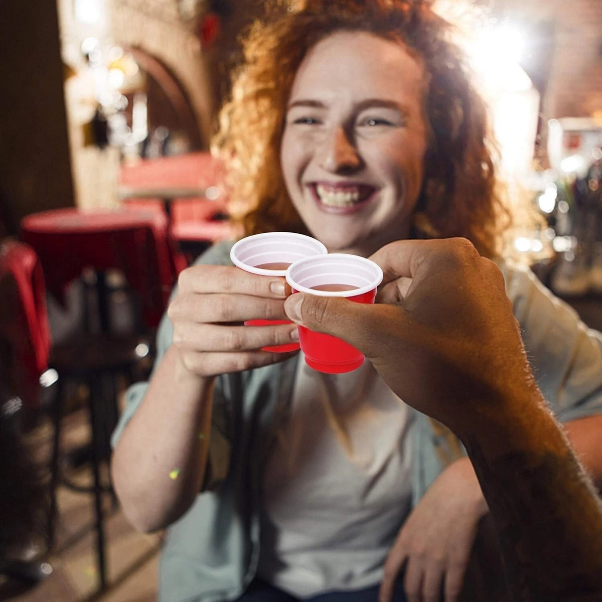 DID Plastic Shot Cups Red 60ml Pack of 20 PY0636 | Reusable | Ideal for Parties and Drinking Games