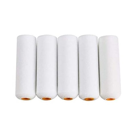 DID Emulsion Mini Roller Sleeves White Pack of 5 HW6048 | For Emulsion and Water Based Interior Coatings | Ideal for Uneven Surfaces