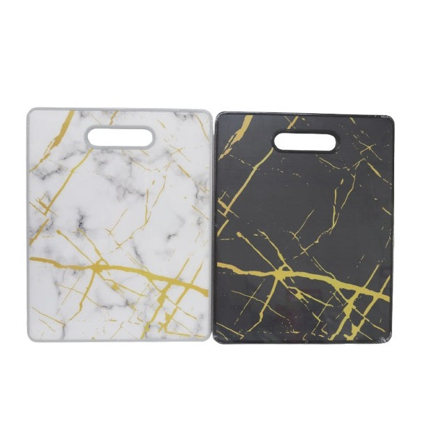 Marble Pattern Chopping Board with handle Assorted Colours 30cm x 38cm Pack of 1 DI097 | Durable Cutting Boards | For Kitchen Use