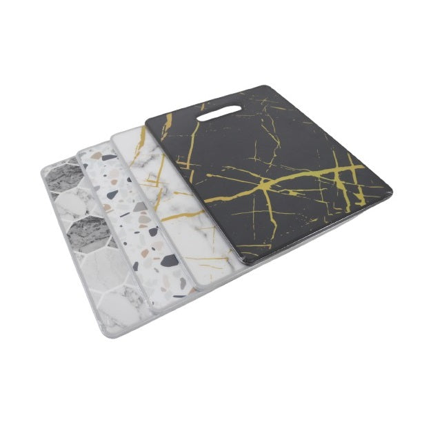 Marble Pattern Chopping Board with handle Assorted Colours 30cm x 38cm Pack of 1 DI097 | Durable Cutting Boards | For Kitchen Use