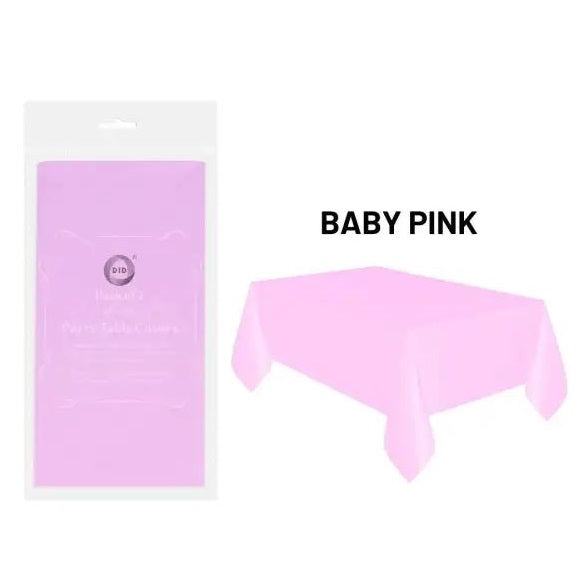 DID Party Table Covers Assorted Colours 54-Inch x 54-Inch Pack of 2 PY0607 | Plastic Tablecloths | Spill-Proof and Easy to Clean | Ideal for BBQs-Birthdays-Picnics and More