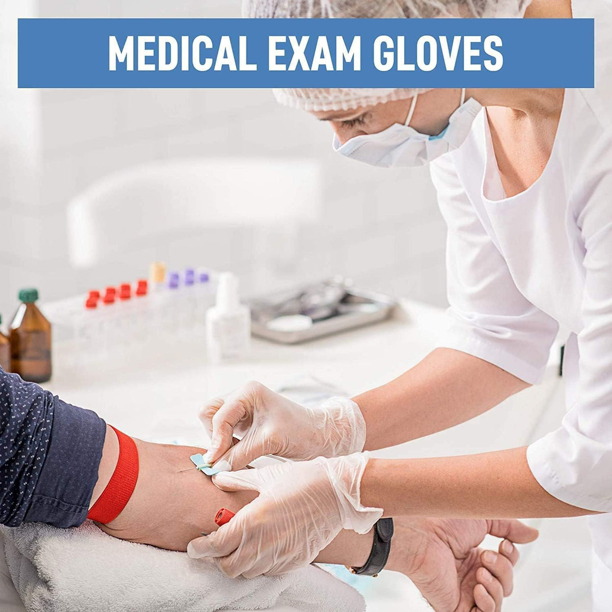 DID Vinyl Single Use Gloves Clear Medium Pack of 100 WW9170 | Powder-Free | Ambidextrous | Non-Sterile | Disposable Gloves | For Cleaning-Food Handling and General Purpose