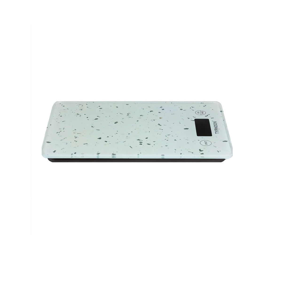 Typhoon Elements Quartz Effect Digital Scales White H22cm x W15cm x D1.4cm 1402.131 | Perfect for Baking and Cooking | Compact Design for Easy Storage | Measures Gram - Kilogram - Fluid Ounce - Millilitre - Pound and Ounce | Weighs upto 5Kg | Battery