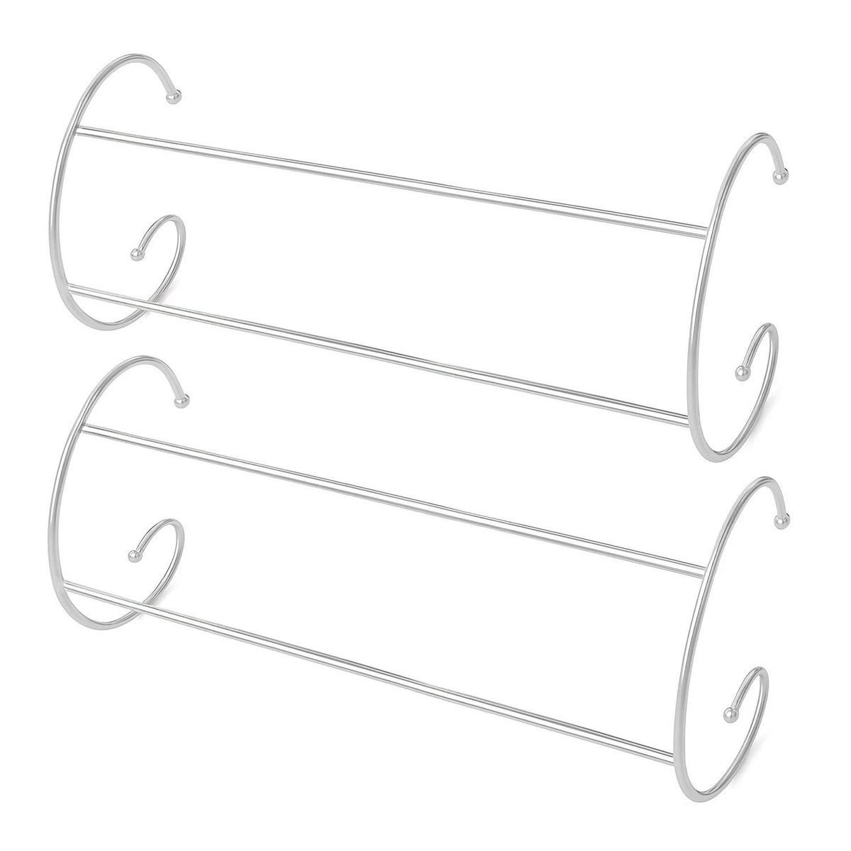 Ashley 2 Bar Radiator Airer Chrome 50cm x 15cm x 15cm RA233 | Curved | Lightweight and Durable | Can be Used as a Clothes Airer or Towel Holder | Ideal Space Saving Solution | Compatible with Most Radiators | Simply Place Over the Radiator | Complete with Non Scratch Caps