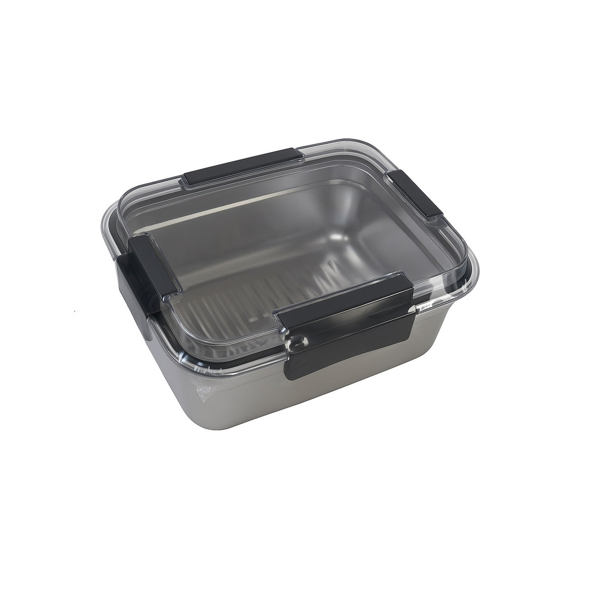 Stainless Steel Lunch Box Silver 2000ml DC060A
