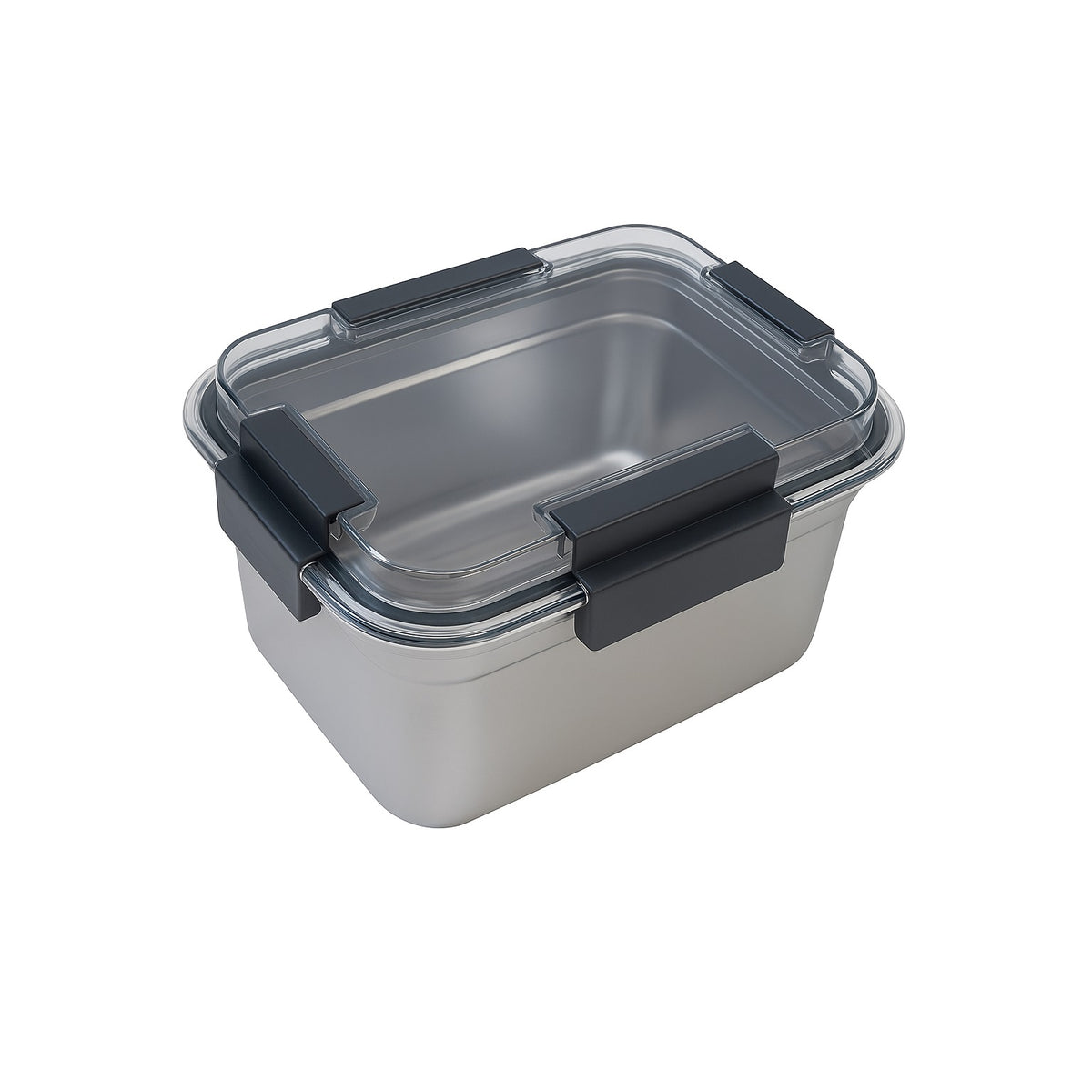 Stainless Steel Deep Lunch Box Silver 1500ml DC059B