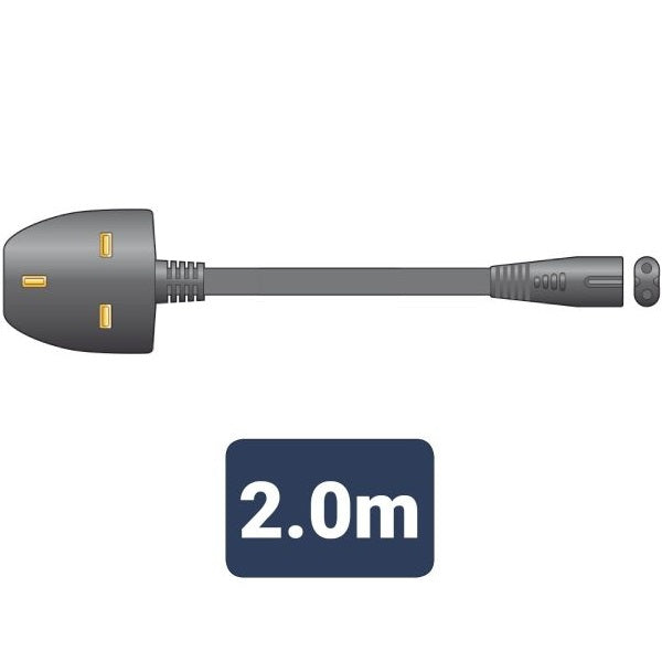 AVSL Mercury Mains Power Lead UK Figure 8 Cable Black 3A 2 Metre 114.035UK | BS 1363 Approved Plug | DVD | Laptop | TV | Speaker