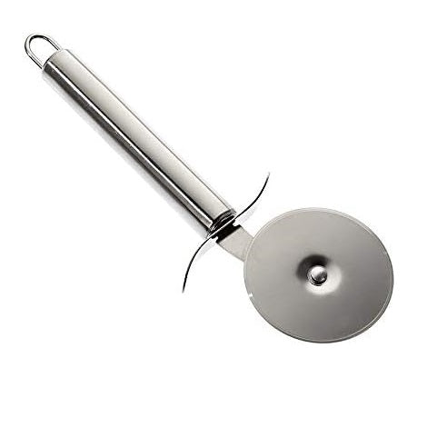 Ashley Housewares Stainless Steel Pizza Cutter Chrome VP112 | Sharp-Durable and Hardwearing | Comfortable Handle | Dishwasher Safe | Pizza Cutting Wheel