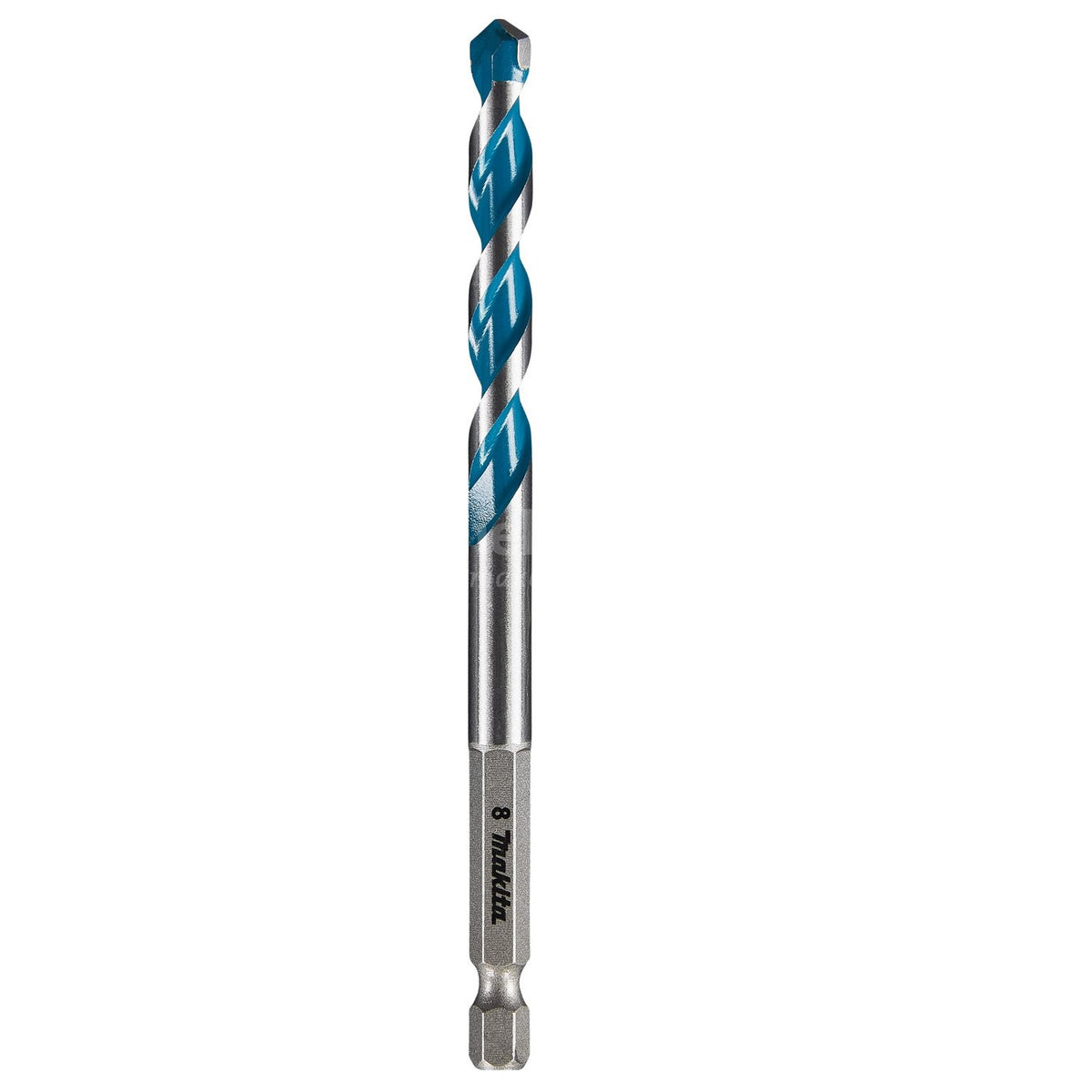 Makita TCT Drill Bit Silver and Blue D8mm x L120mm E-15045