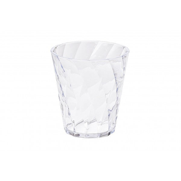 Ashley Housewares Plastic Drinking Tumbler with Twisted Design Clear 420ml Pack of 1 PT302 | Durable | Reusable | BPA-Free | Ideal for Home-Outdoor and Parties