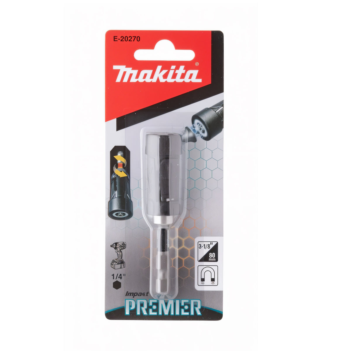 Makita Impact Premier Ultramag Bit Holder Black 80mm E-20270