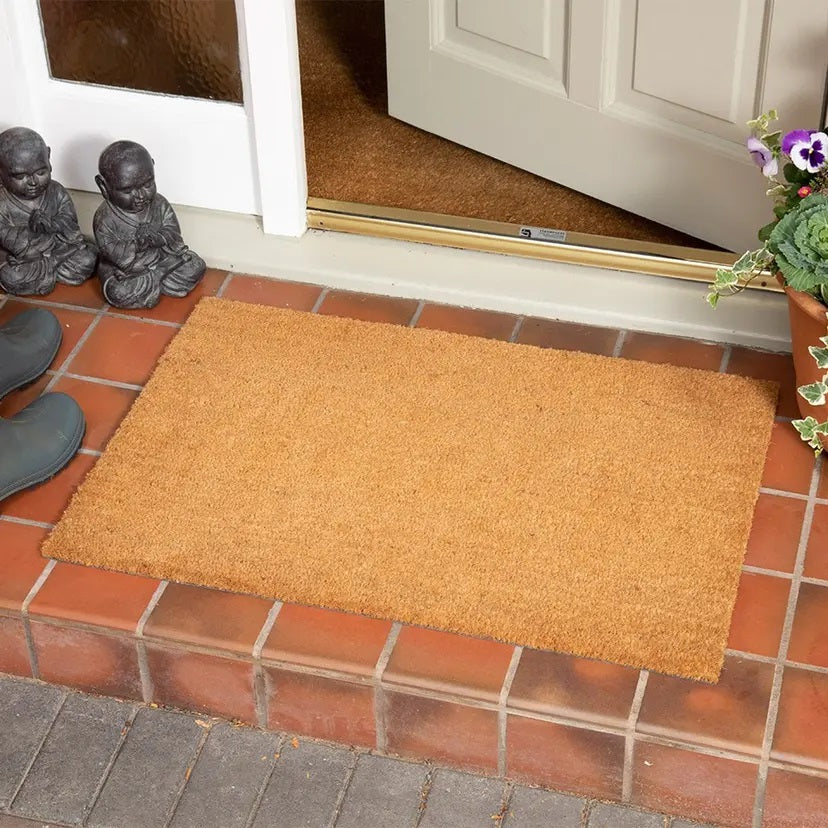 Ashley Housewares Plain Coir Door Mat Brown 60cm x 90cm DM161