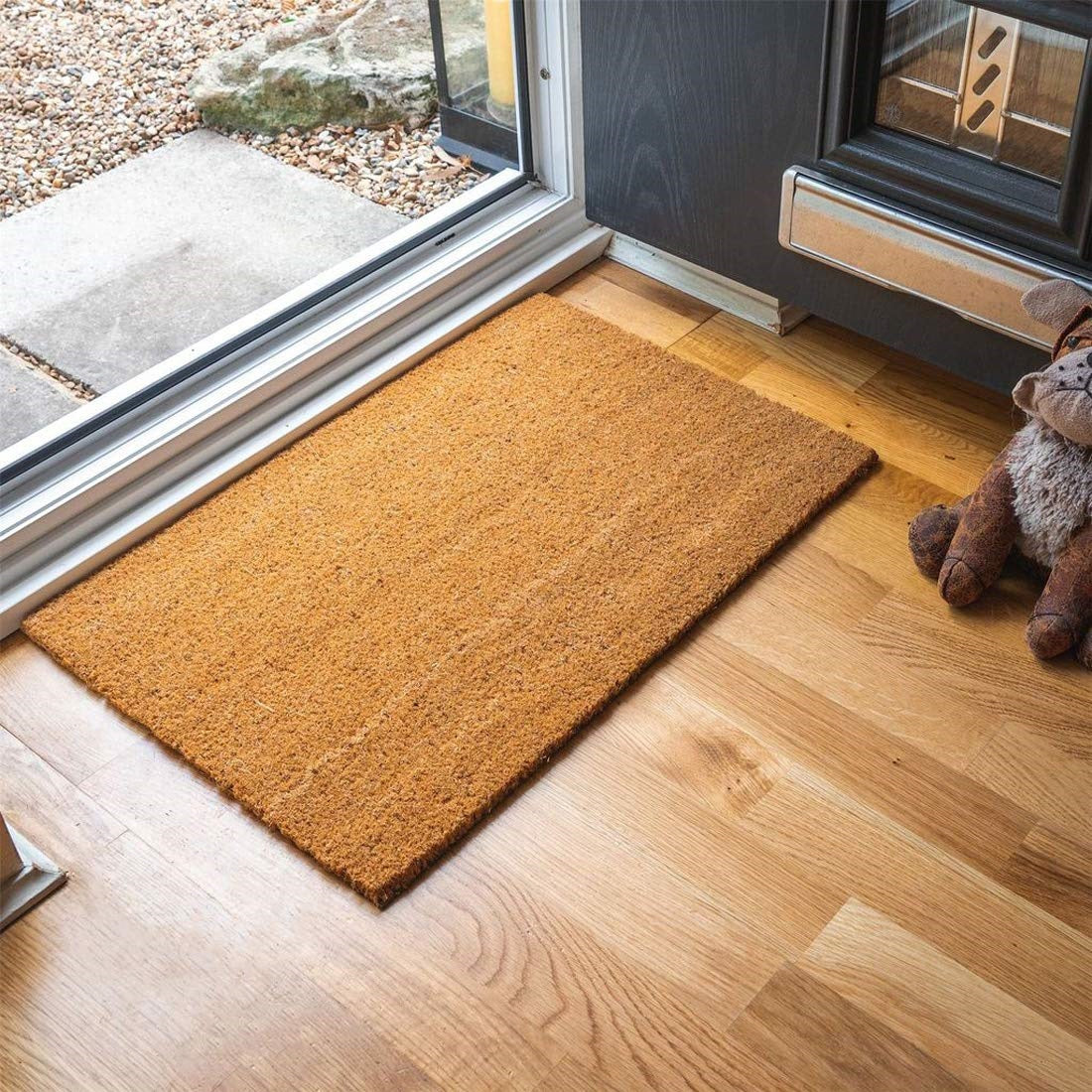 Ashley Housewares Plain Coir Door Mat Brown 60cm x 40cm DM159
