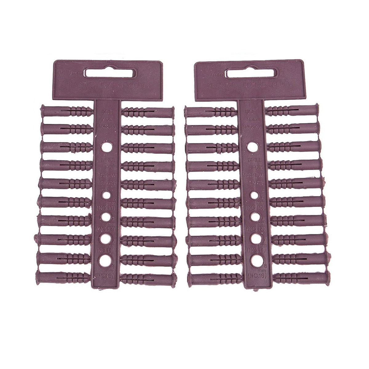 Blackspur Wall Anchor Set Brown 8mm 80-Piece WA107 | Durable Plastic Material | Provides a Stable Hold | Preventing Screws From Loosening Over Time | All Sizes are Approx