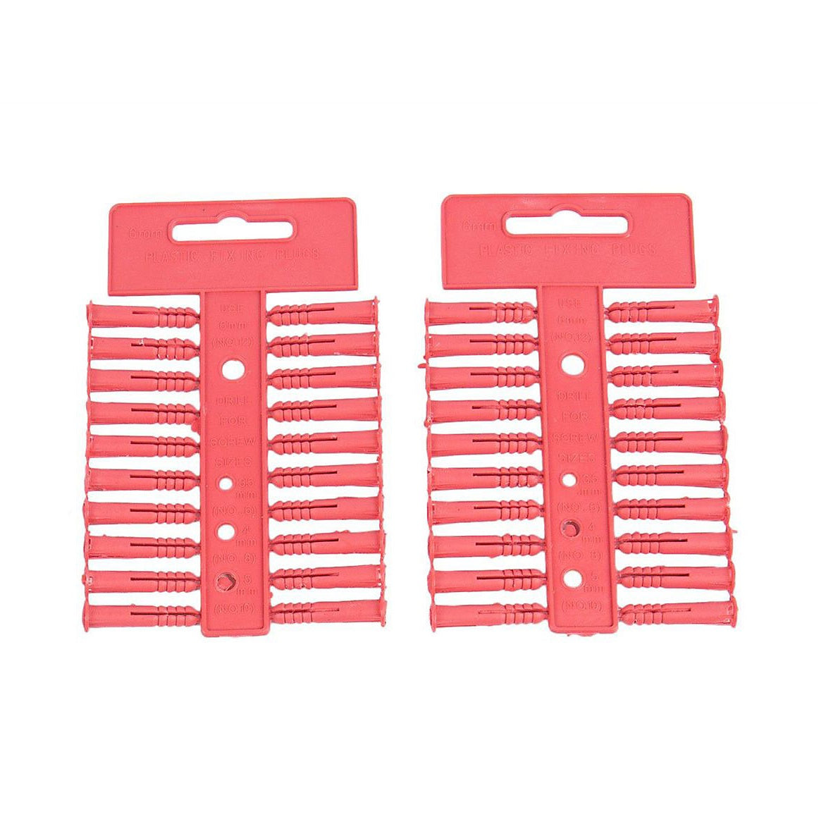 Blackspur Wall Anchor Set Red 6mm 80-Piece WA107 | Durable Plastic Material | Provides a Stable Hold | Preventing Screws From Loosening Over Time | All Sizes are Approx