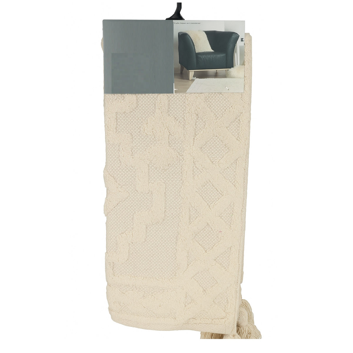 Country Club Jumbo Boho Rug Natural 50cm x 100cm RUG217074 | 100 Percent Cotton