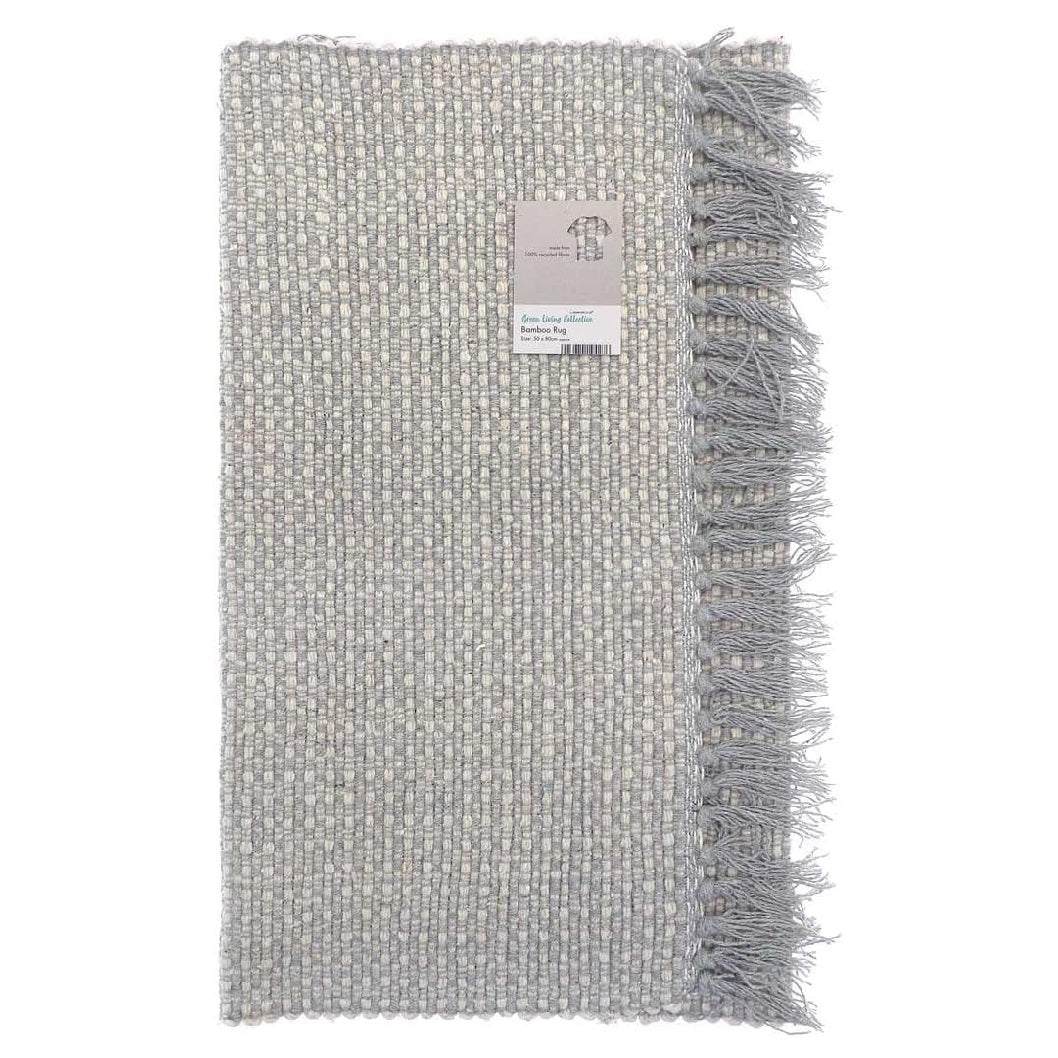 Country Club Bamboo Design Rug Assorted 50cm x 80cm Pack of 1 RUG194283 | Made from the Equivalent of 11 Items of Clothing | 59 Percent Cotton | 41 Percent Polyester | Made from 50 Percent Recycled Fabrics