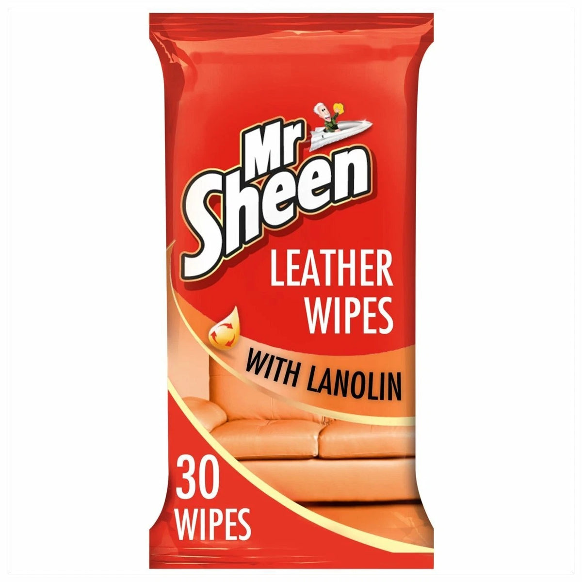 Mr Sheen Leather Wipes with Lanolin White Pack of 30 C009898