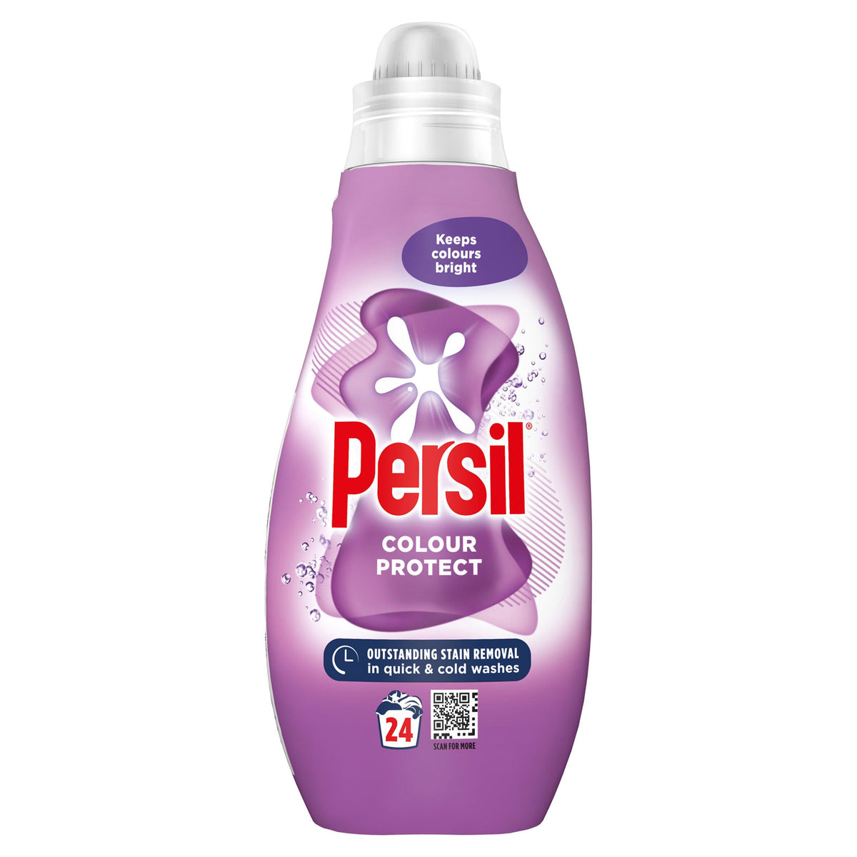 Persil Colour Protect Laundry Liquid Purple 648ml C008777 | Outstanding Stain Removal in Quick and Cold Washes | 24 Washes