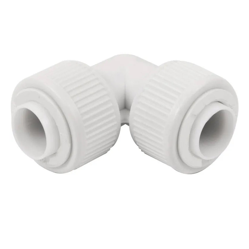 SecurPlumb Push Fit Elbow Connector White 22mm SU8925 | Plumbing Fitting for Secure Pipe Connections | For Drinking Water | For Water Systems | For Hard and Soft Water Areas