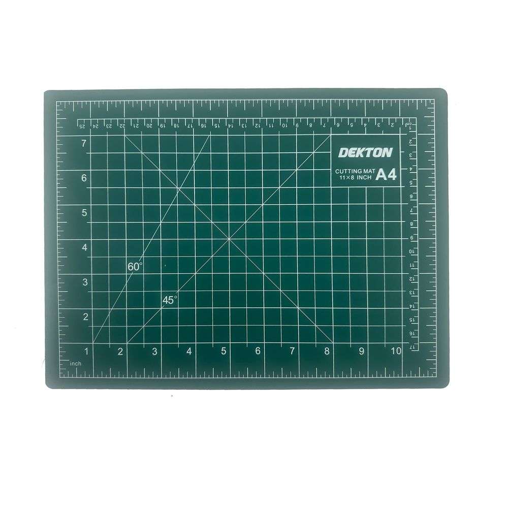 Dekton A4 Cutting Mat Green 220mm x 300mm DT60152 | Special Non Slip Surface | 1cm Square Grid | 3mm Thick