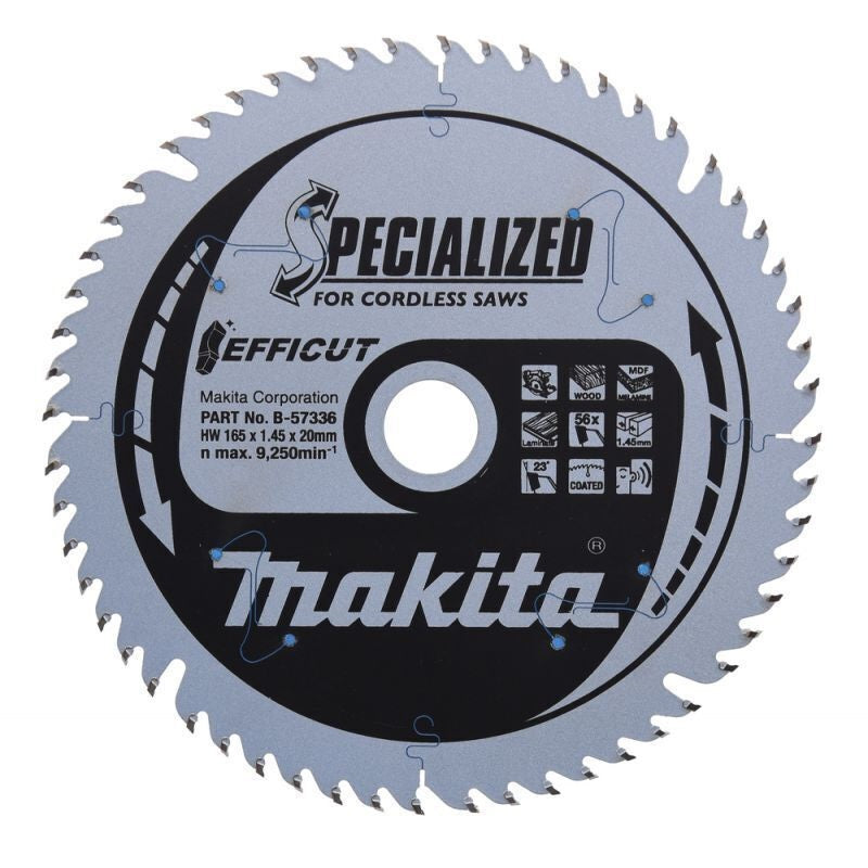Makita Specialized TCT Saw Blade Grey 165mm x 20mm B-57336