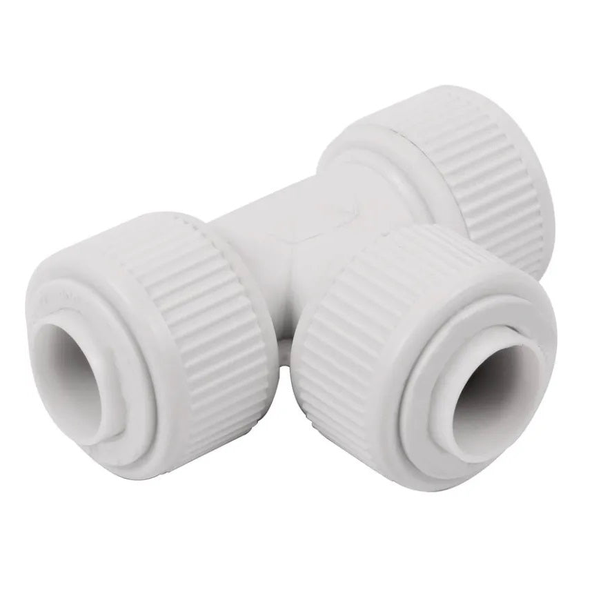 SecurPlumb Puch Fit Equal Tee White 22mm SU8923 | Plastic Plumbing Fitting | Easy to Install | Connector for Water Pipes