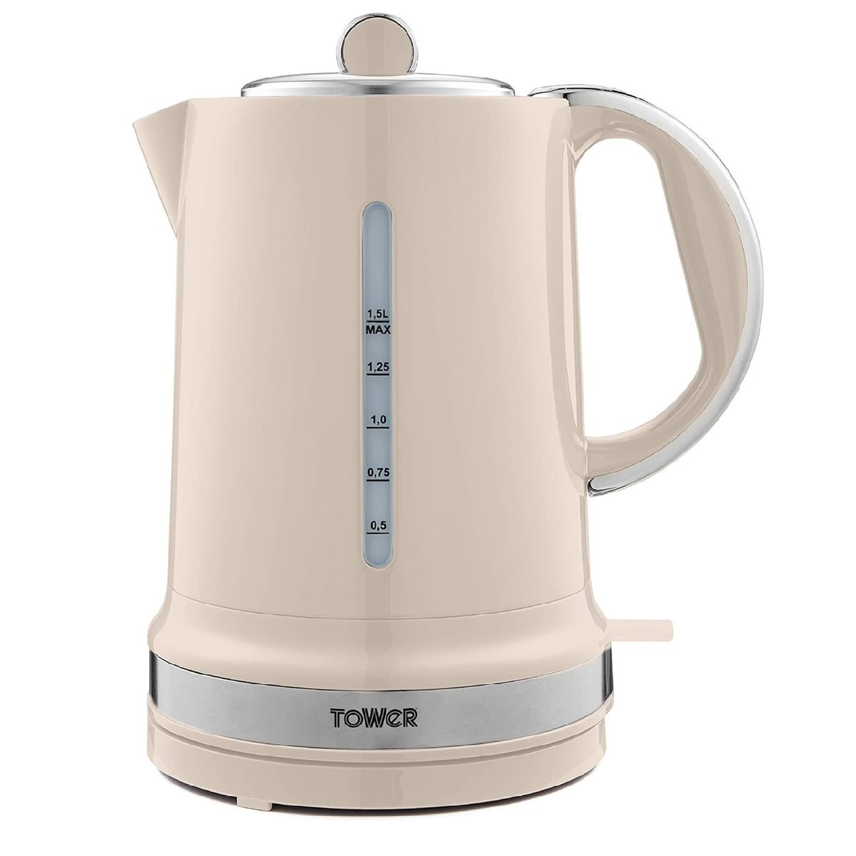 Tower Tower Belle Rapid Boil Kettle Chantilly Cream 1.5Ltr T10049CHA | 3KW Rapid Boil Technology - Boils 1 Cup in Under 60 Seconds | Perfect Pour Spout | 360 Degree Swivel Base | Fast Boil 1 Cup in under 60 Secs